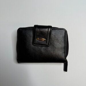 Fossil Black Leather Card Holder Wallet